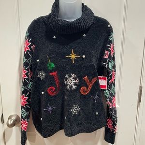 NWT Holiday Time Christmas Joy Long Sleeve Soft Knit Sweater